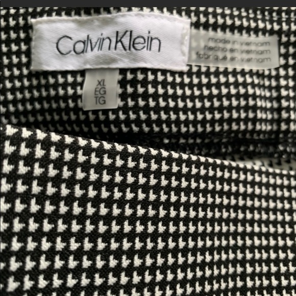 NWT Calvin Klein Black White Pants XL - Picture 2 of 10